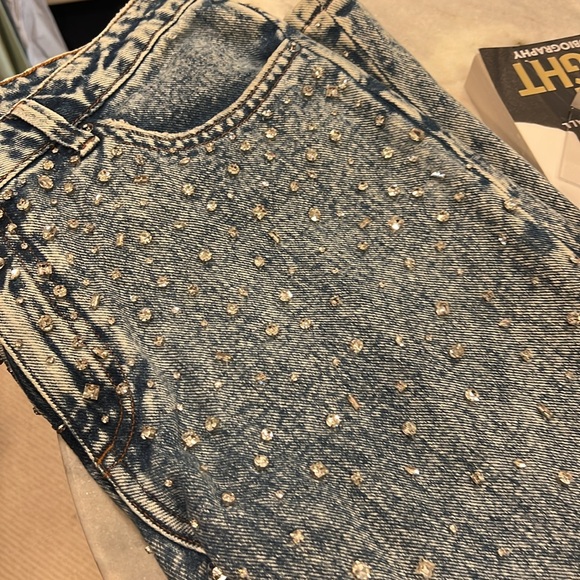 Retrofete Moore Mid Rise Flare Jean in Crystal - Picture 4 of 6